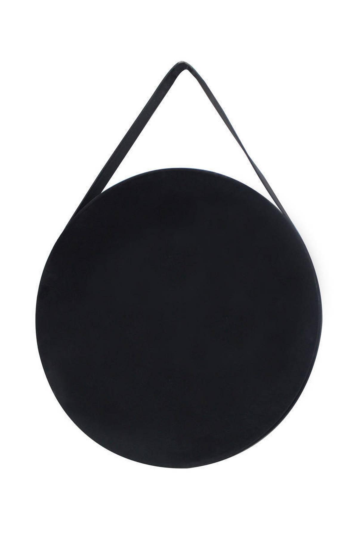 Wandspiegel Rund 49,5 Cm Schwarzer Rahmen - Schwarz, Basics, Glas/Holzwerkstoff (49,5/49,5/3,5-7,5cm) - Kayoom