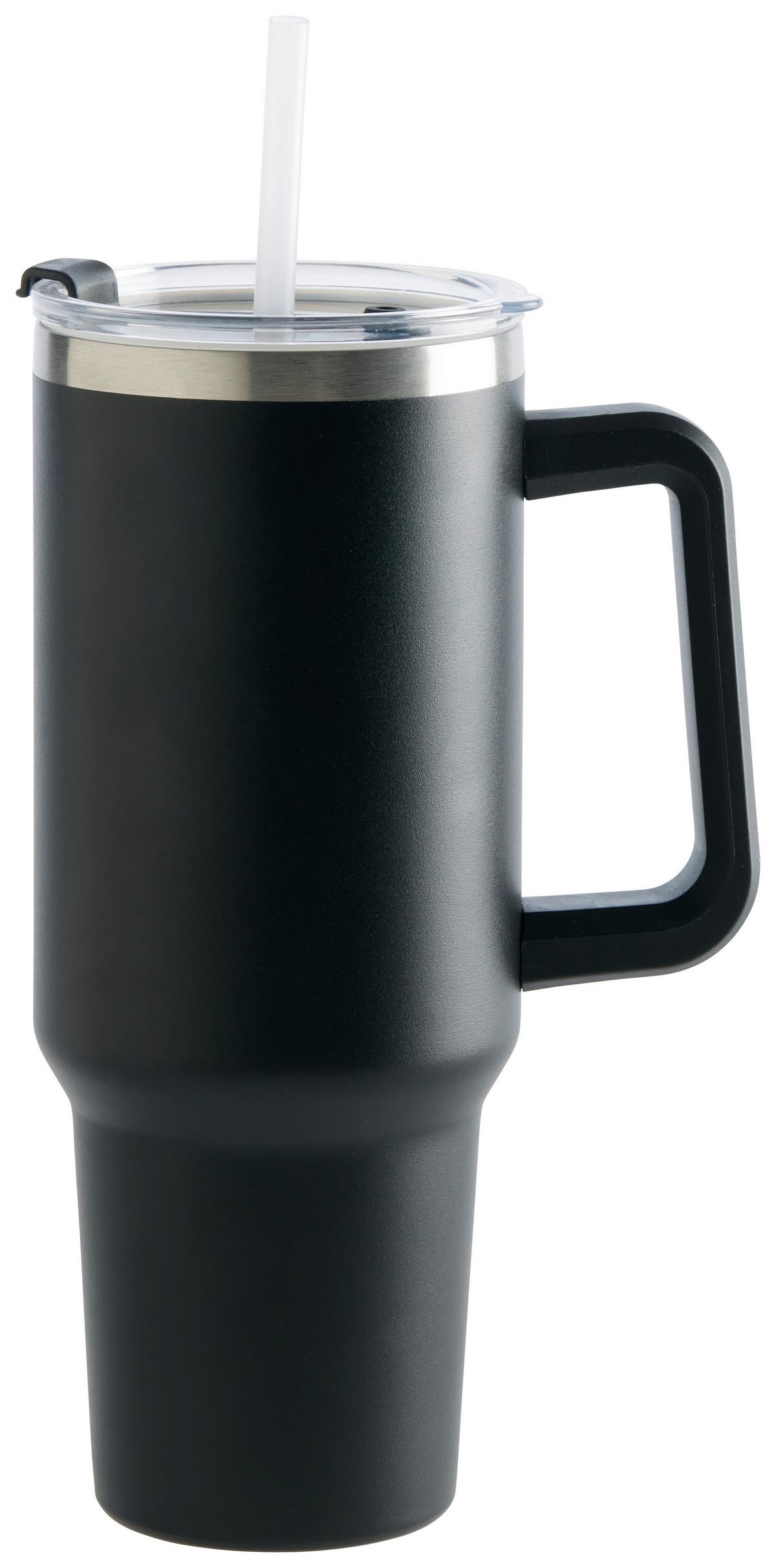 Termoizolační hrnek BETTY - černá, Konvenční, kov/plast (16.5/10/32cm) - Mömax