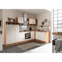Eckküche Economy Mit Geräten 310 Cm Weiß/wildeiche - Wildeiche/Weiß, Basics, Holzwerkstoff (310/172cm) - Respekta