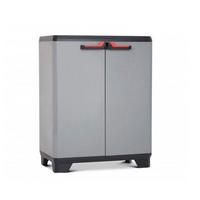 Plastová skříňka STILO nízká - šedá, Basics, plast (68/90/39cm)