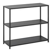 REGÁL BASTIAN II *CENOVÝ TRHÁK* - čierna, Modern, kov/kompozitné drevo (77/68/30cm) - Based