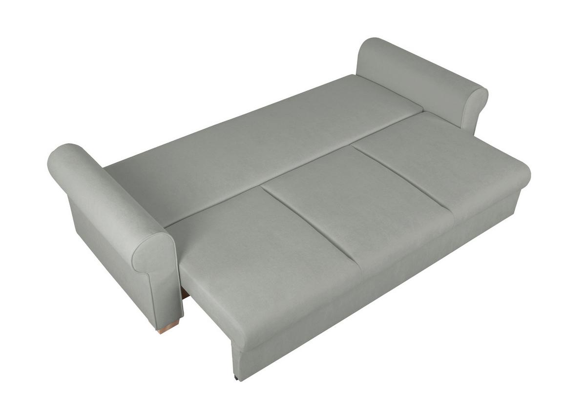 Schlafsofa Arles, Dunkelgrau 89 B: 240 Cm - Dunkelgrau/Buchefarben, Design, Textil (240/94/98cm) - MID.YOU