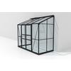 Anlehn-Gewächshausbausatz Ida 3300 Esg3mm, Schwarz - Schwarz, Basics, Glas/Metall (264/23/10cm)