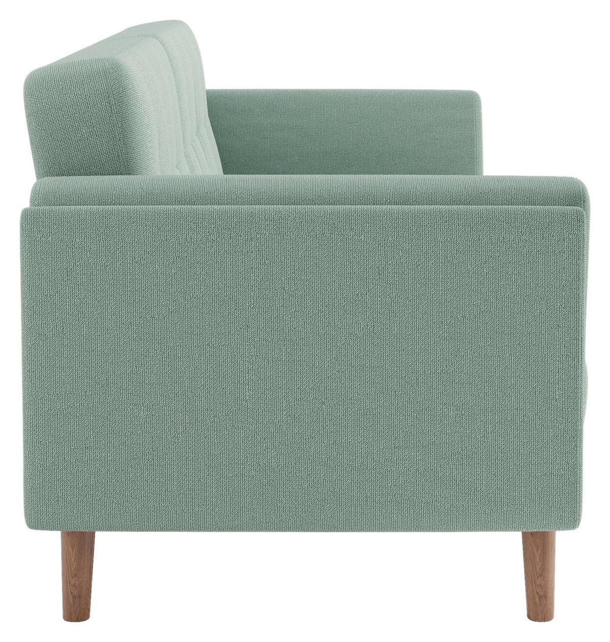 3-sitzer-sofa + Schlaffunktion Helsinki Webstoff Mintgrün - Mintgrün, MODERN, Textil (220,5/88/80,5cm) - MID.YOU