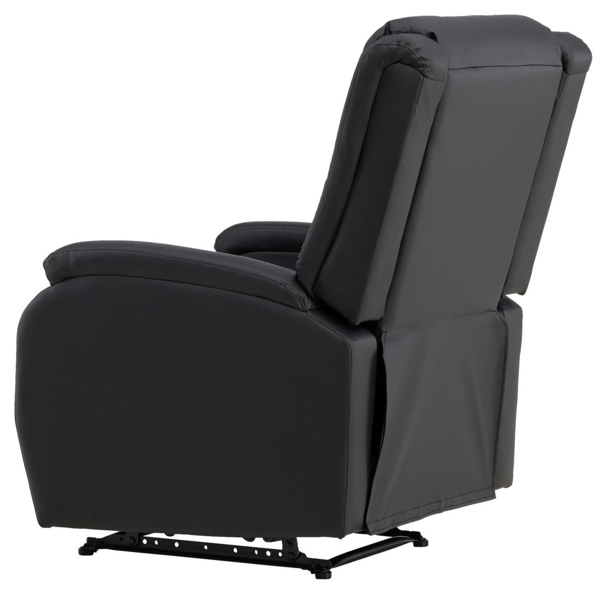 Fernsehsessel Bengt - Schwarz, Basics, Textil/Metall (74/103/92cm) - Livetastic