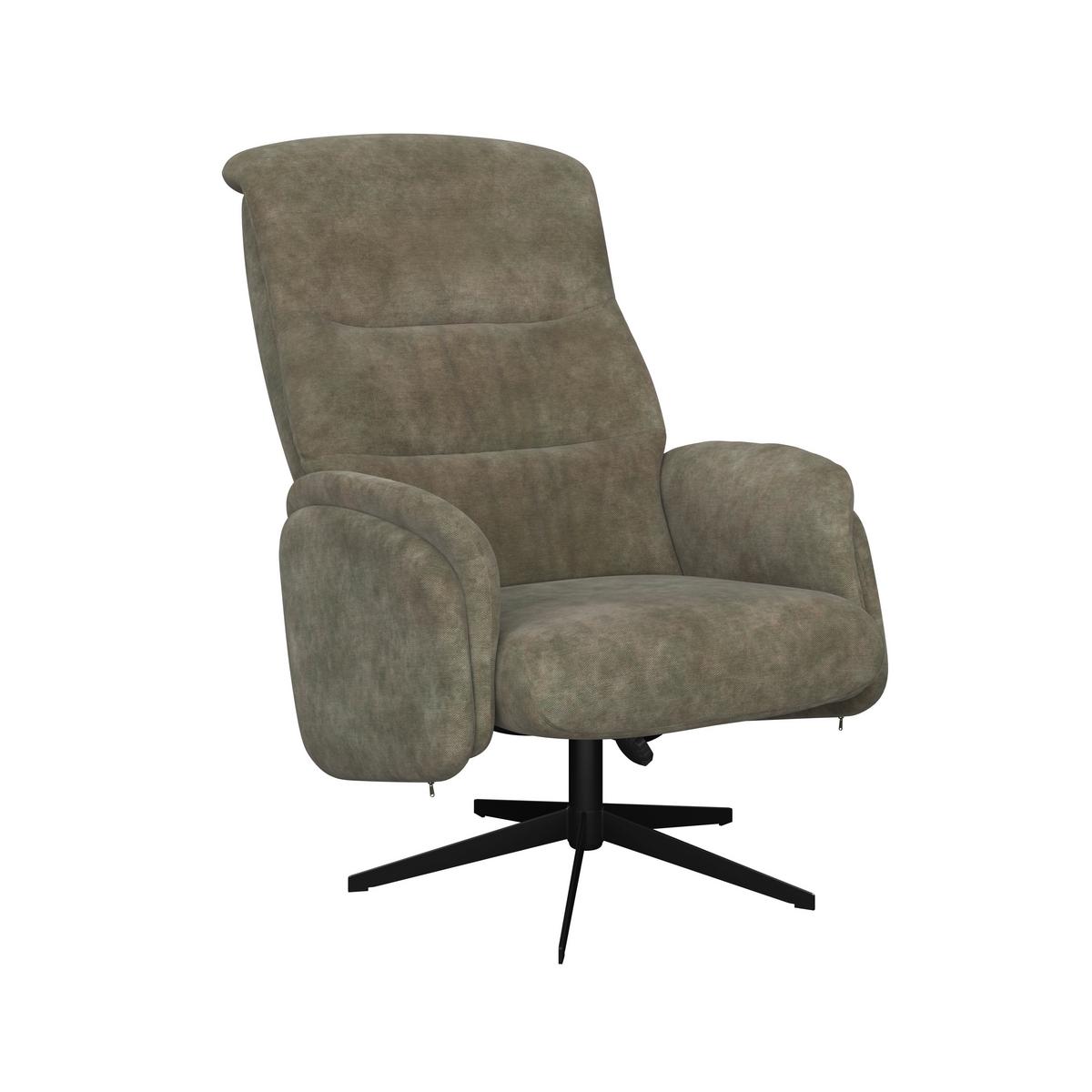 Relaxsessel Star grün, 360° drehbar - Schwarz/Grün, MODERN, Textil/Metall (72/107/86cm) - James Wood