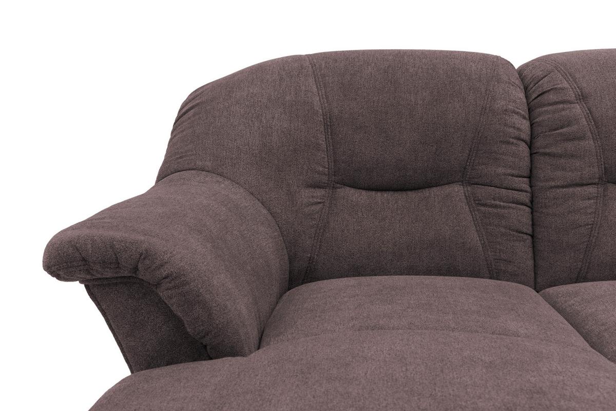 Ecksofa Sarafina Greige Mikrofaser - Greige/Schwarz, KONVENTIONELL, Textil (146/232cm) - MID.YOU