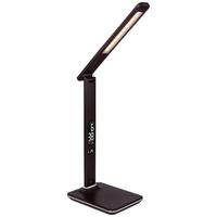 LED-Tischlampe Tanna Braun Mit Touchdimmer, Kalenderfunktion - Chromfarben/Dunkelbraun, Basics, Kunststoff (31/14/59,5cm) - Globo