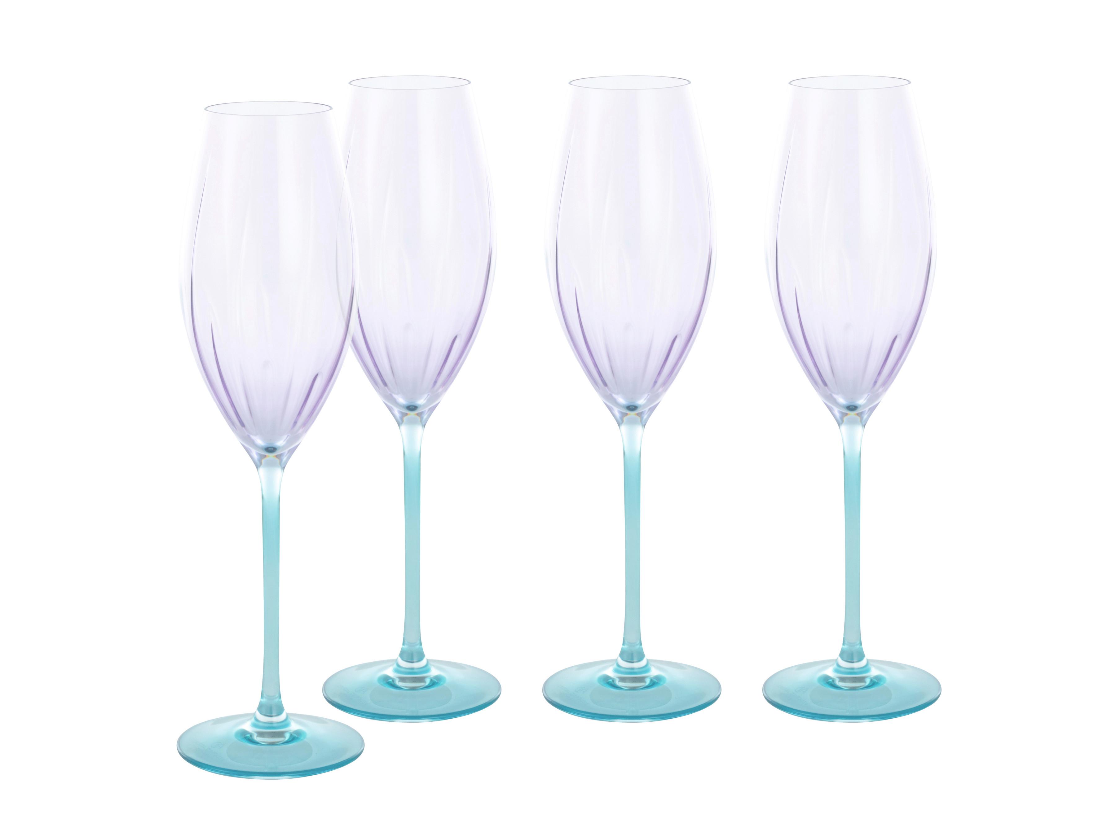 SEKTGLAS Spring Multicolor 4-teilig - Multicolor, Basics, Glas (210ml) - Creatable