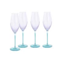 SEKTGLAS Spring Multicolor 4-teilig - Multicolor, Basics, Glas (210ml) - Creatable