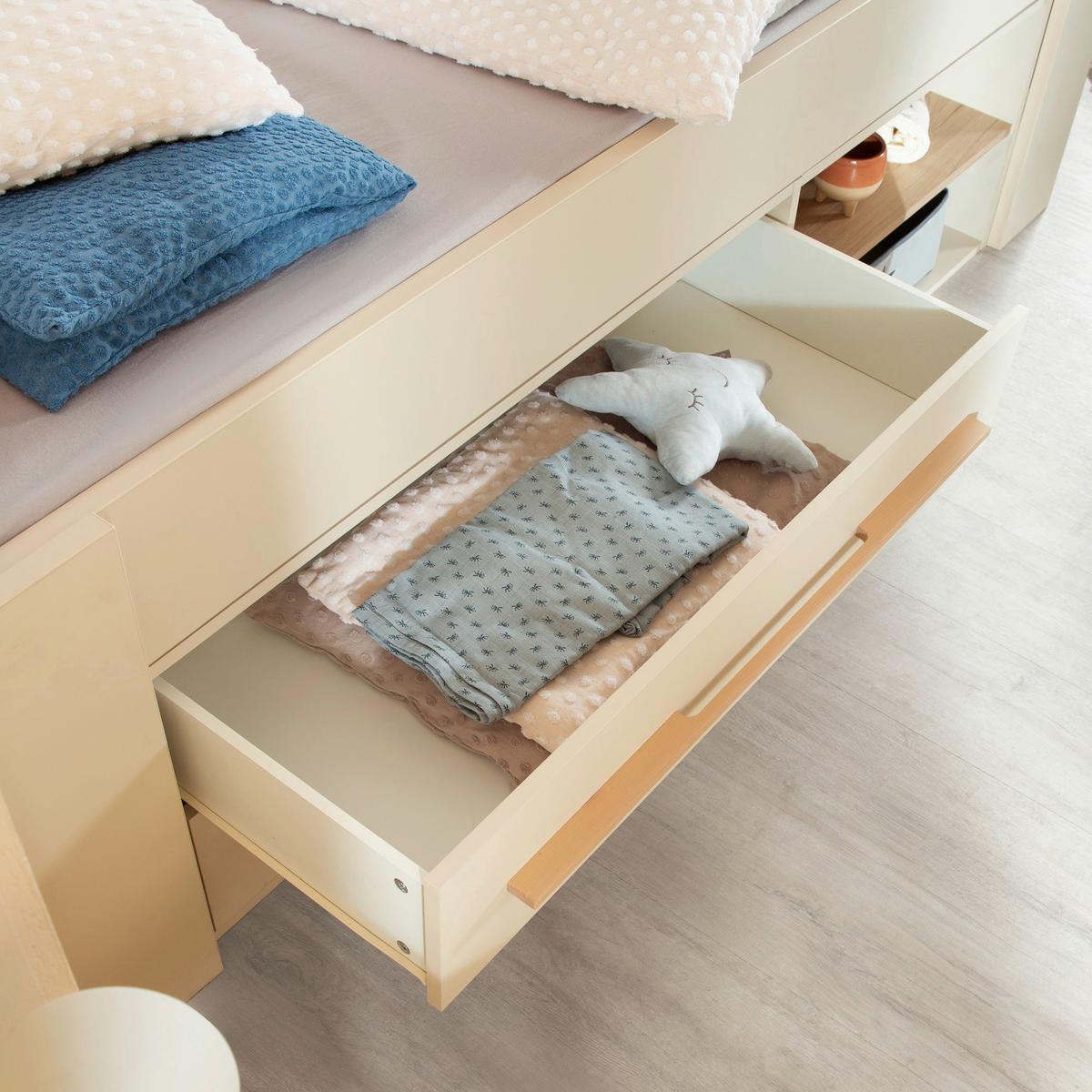 Bett Flexi Grow Captain Kashmir, Lf 90x200 Cm - Kaschmir, KONVENTIONELL, Holz/Holzwerkstoff (90/200cm) - Roba