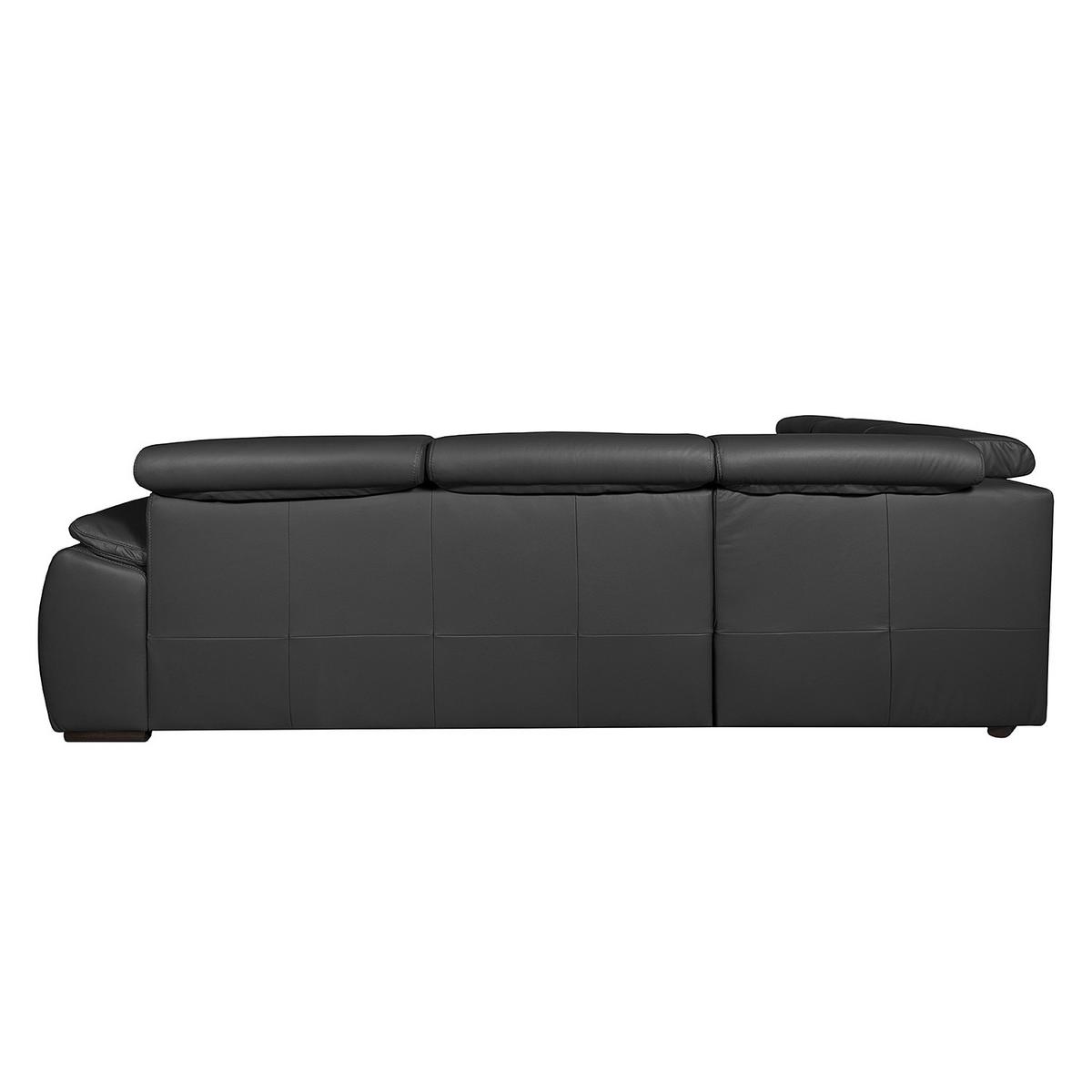 Ecksofa City Schwarz B: 265x265 Cm - Wengefarben/Schwarz, Design, Leder (265/265cm) - Livetastic