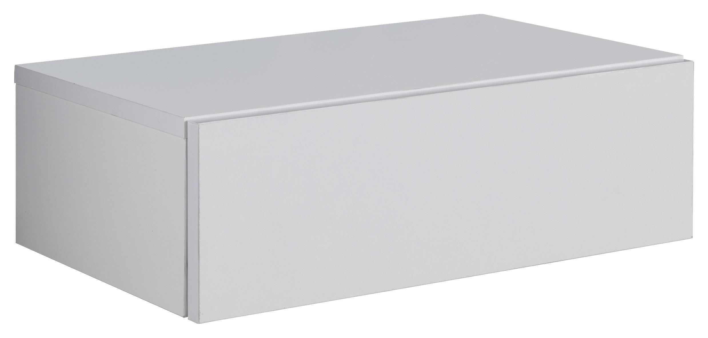 Nachtkästchen Weiß H: 15 cm Hängend Dream - Weiß, MODERN, Holzwerkstoff (46/15/30cm) - MID.YOU