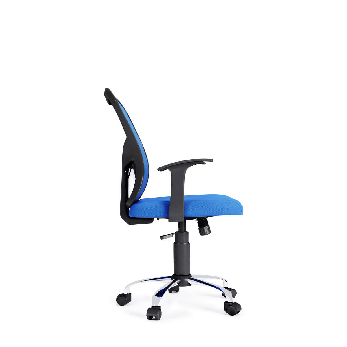Drehstuhl Tampa Blau B: 62 cm - Blau/Silberfarben, Design, Kunststoff/Textil (62/109/62cm) - MID.YOU