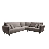Ecksofa Vanilla Graubraun S: 294x256 cm - Graubraun/Schwarz, Design, Textil (294/256cm) - Livetastic