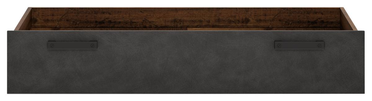 Gyerek Ágyfiók Nubi - ótölgy/sötétszürke, Modern, faalapú anyag (119,5/22,9/80cm)