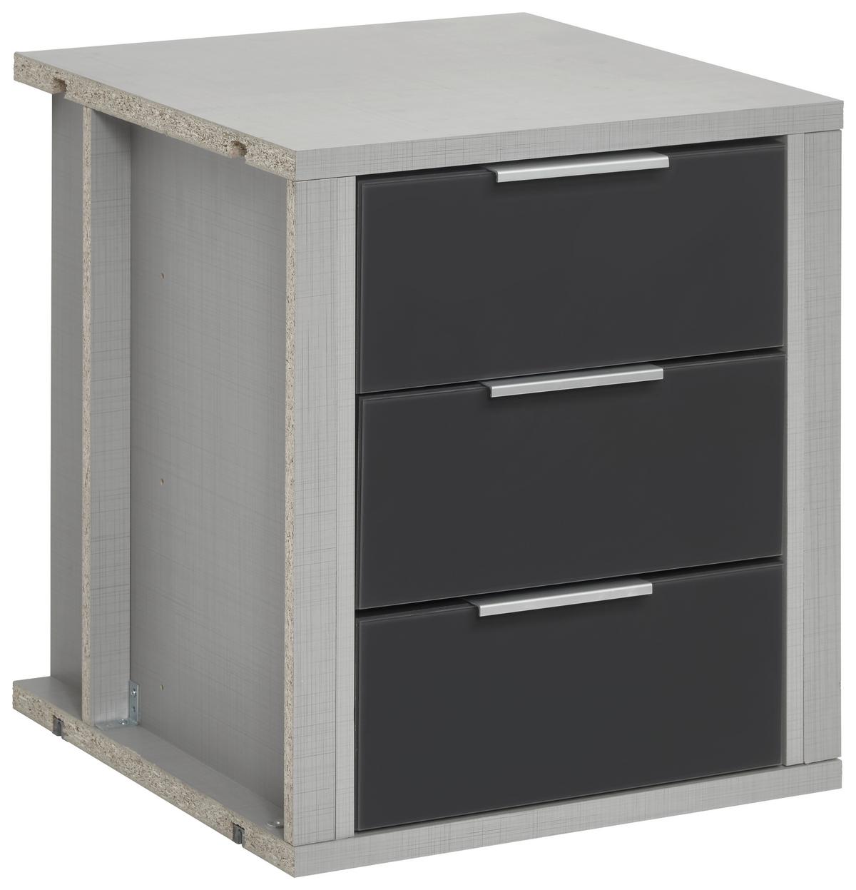 Schubkasteneinsatz Schubkasteneinsatz Fresh - Grau, MODERN, Glas/Holzwerkstoff (48/51/50cm) - MID.YOU