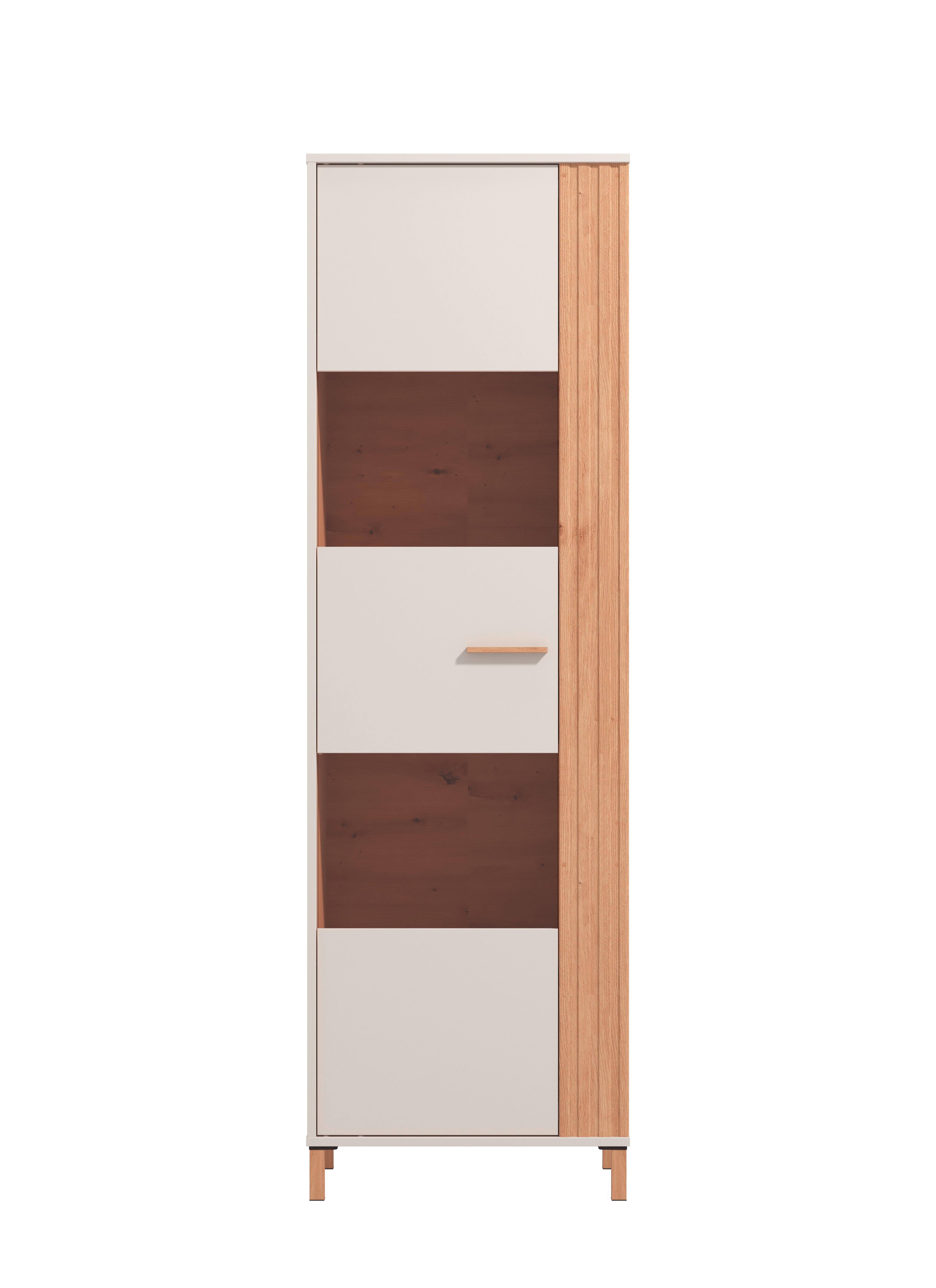 Vitrin Belfort - tölgyfa, Modern, faalapú anyag (59,5/192,5/40cm)