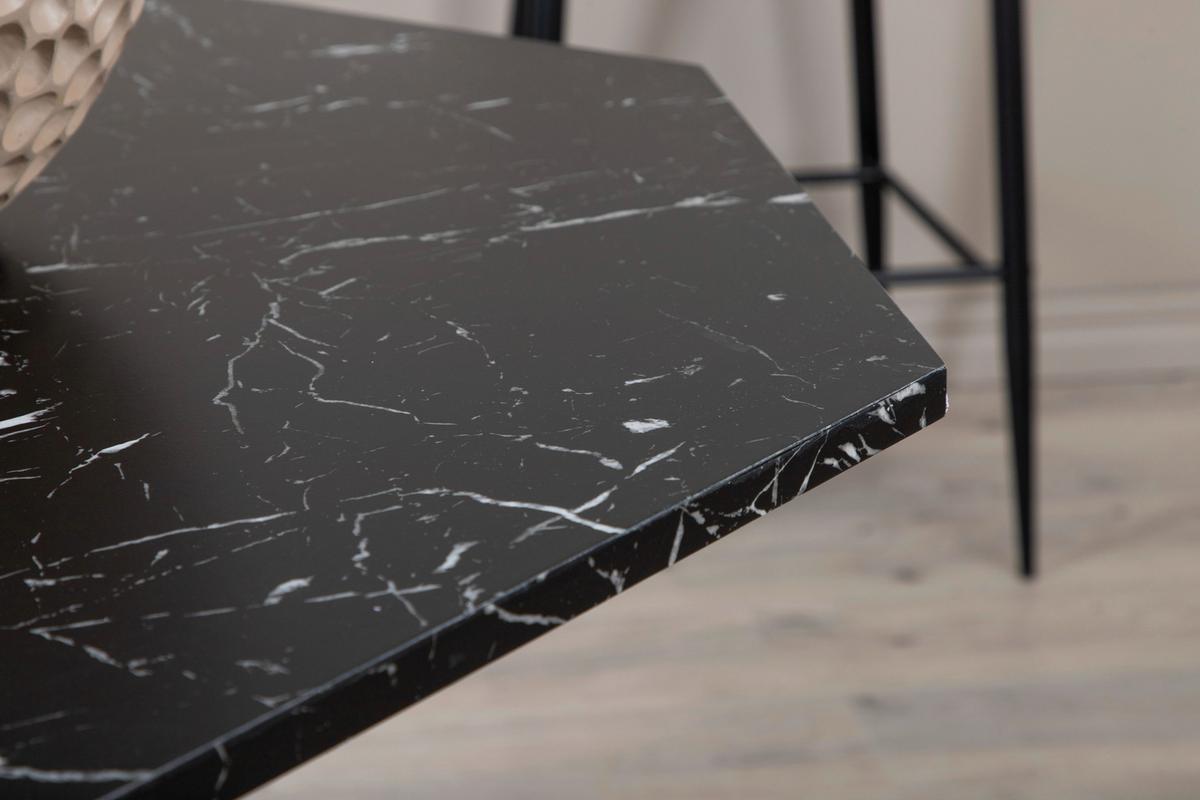 Esstisch Marbs - Schwarz, Design, Holzwerkstoff (110/110/75cm) - Livetastic