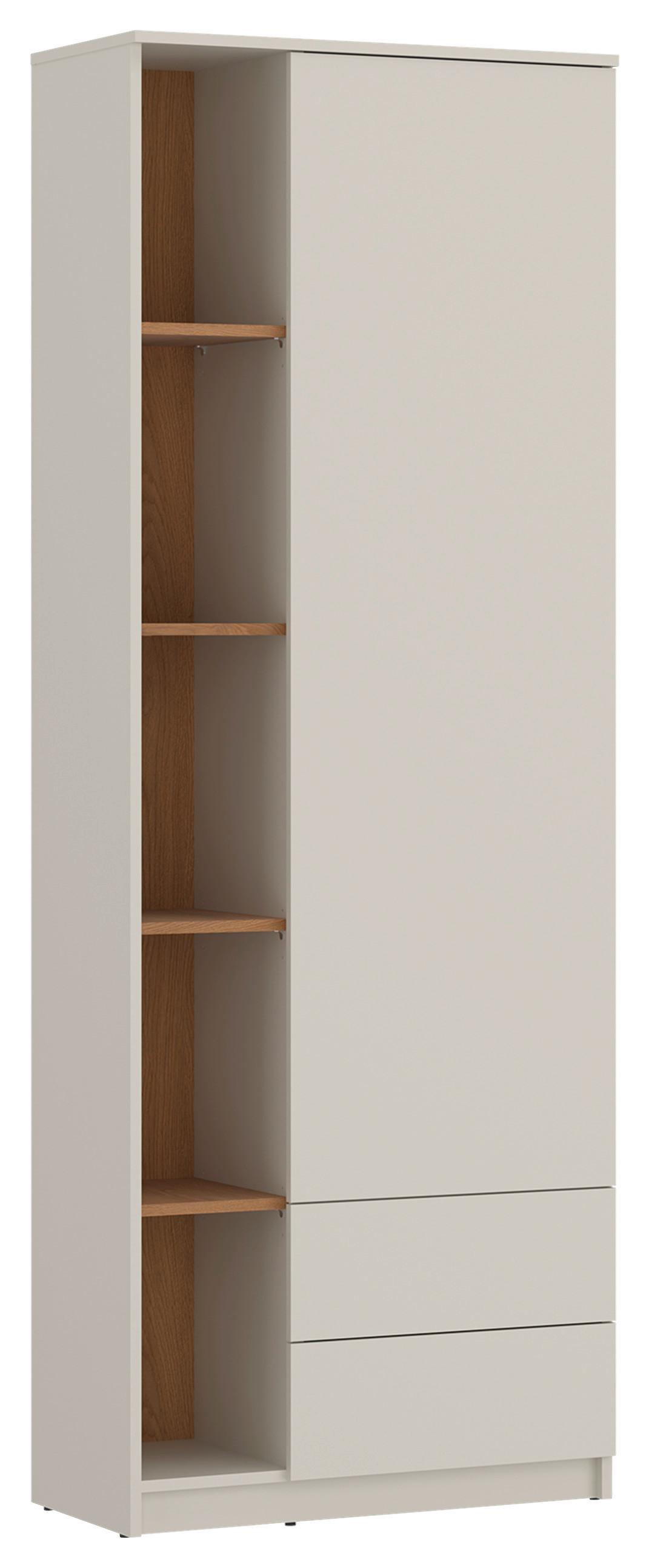 skriňa s otočnými dverami FANO dekor kašmír/dub - kašmírová/farba duba, Modern, kompozitné drevo (72,8/205/40cm) - Modern Living