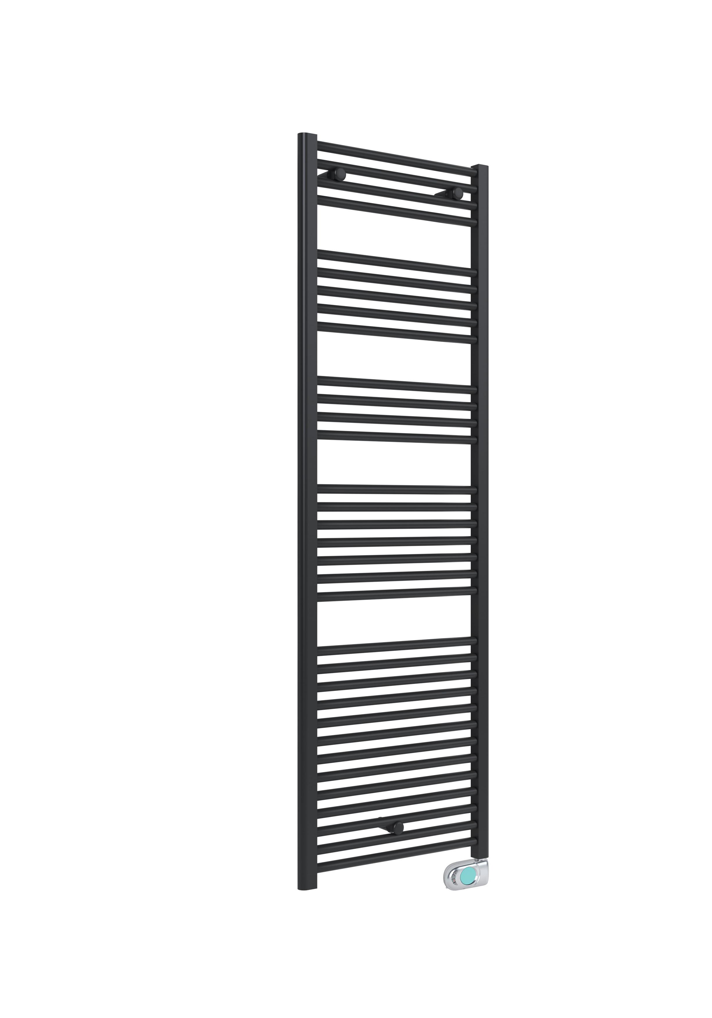 Handtuchtrockner E Innsbruck Mattschwarz - Schwarz, Basics, Metall (55/170cm) - Sanotechnik
