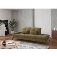 Récamiere Amica E, Olivgrün B: 231 Cm - Schwarz/Olivgrün, KONVENTIONELL, Textil (231/90/122cm) - Sit & More