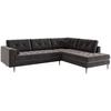 Ecksofa Scott - Edelstahlfarben/Anthrazit, Design, Textil (205/259cm) - Livetastic