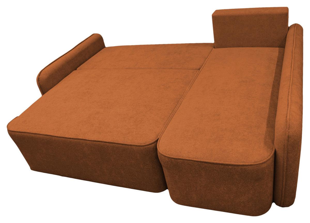 Ecksofa Fancy Rostfarben 209x143 Cm - Rostfarben/Schwarz, Design, Textil (209/143cm) - MID.YOU