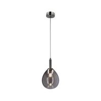 LED-Hängeleuchte 50133211 Lukka - Chromfarben/Silberfarben, Design, Glas/Metall (18/18/115cm)