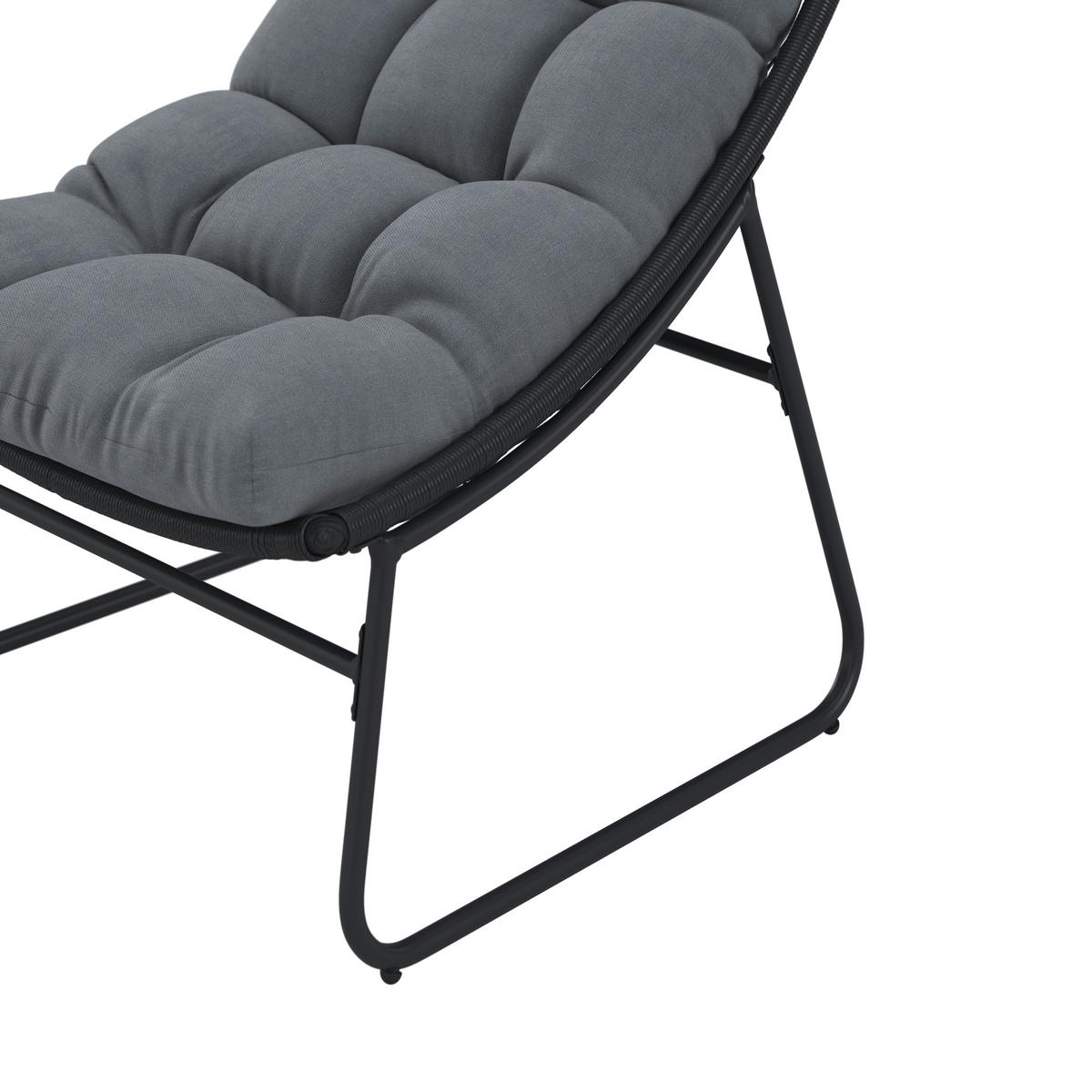 BALKÓNOVÁ ZOSTAVA ELIA - sivá/tmavosivá, Modern, kov/textil - Bessagi Garden