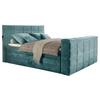 Boxspringbett Mit Bettkasten 180x200 Cm Denver - Petrol, KONVENTIONELL, Textil (180/200cm) - Carryhome