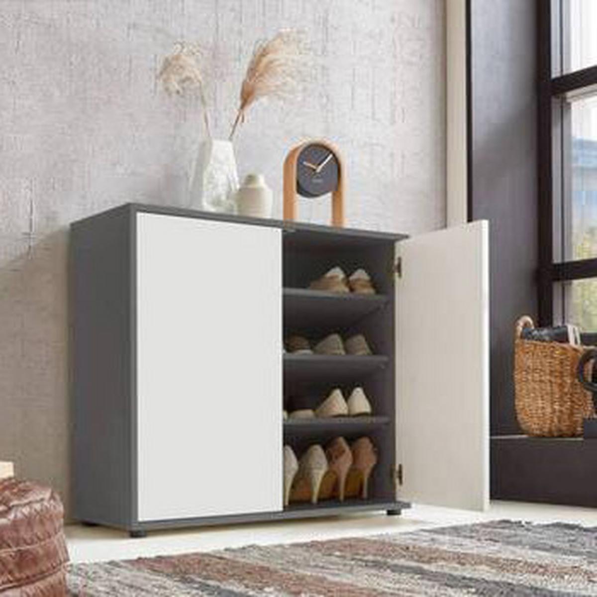 Kommode 79 Cm Mailand Typ 4, Anthrazit - Anthrazit/Schwarz, MODERN, Holzwerkstoff (79/73/33cm) - MID.YOU