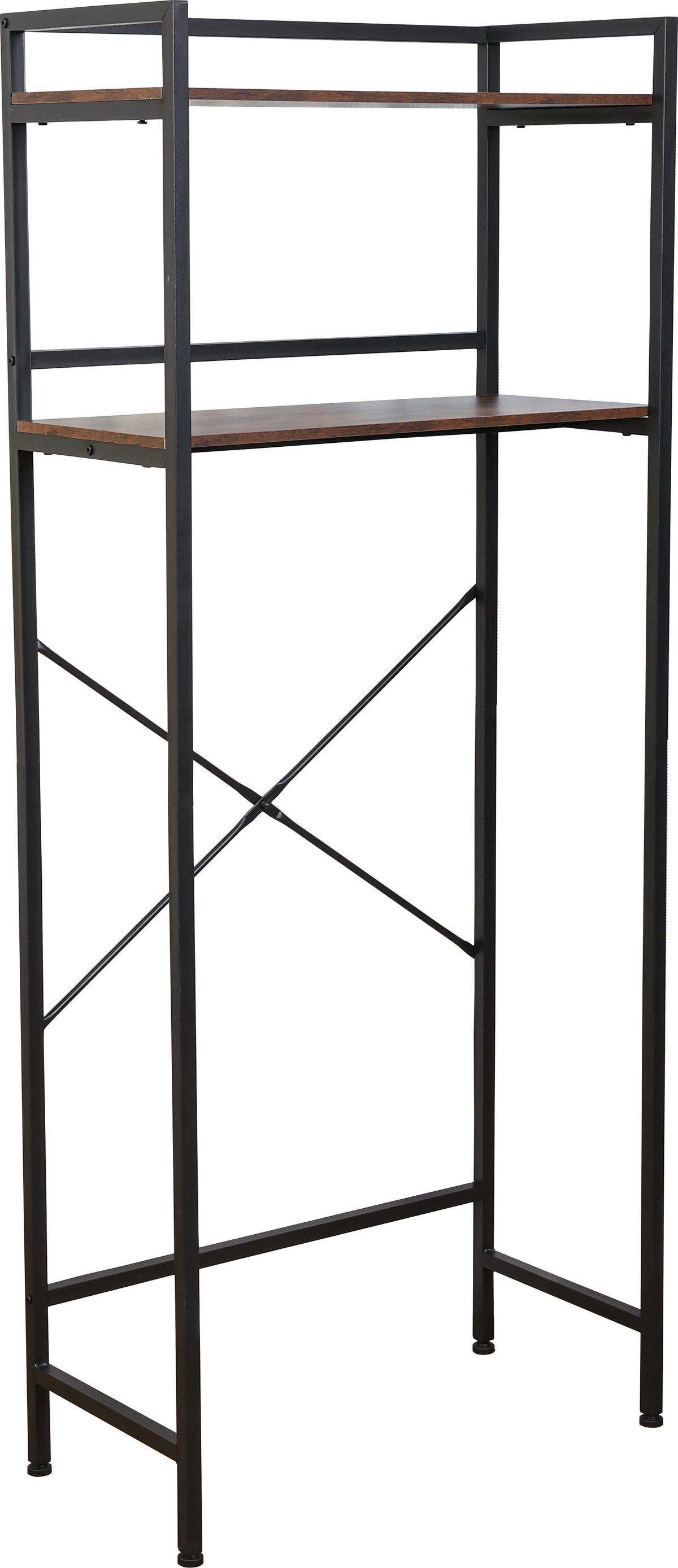 Waschmaschinenregal Respekta - Schwarz/Braun, Trend, Holzwerkstoff/Metall (168/70/35cm) - Homezone