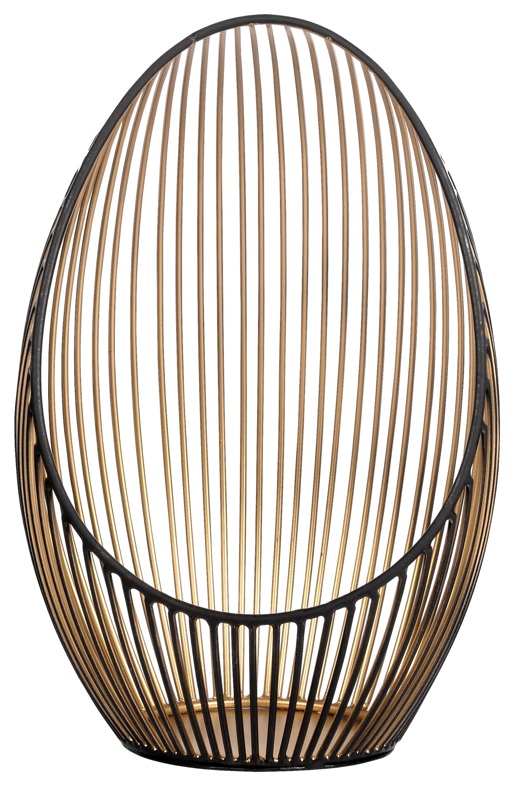 KERZENHALTER ERSIN -PAZ- - Goldfarben/Schwarz, KONVENTIONELL, Metall (18/16/28cm) - Luca Bessoni