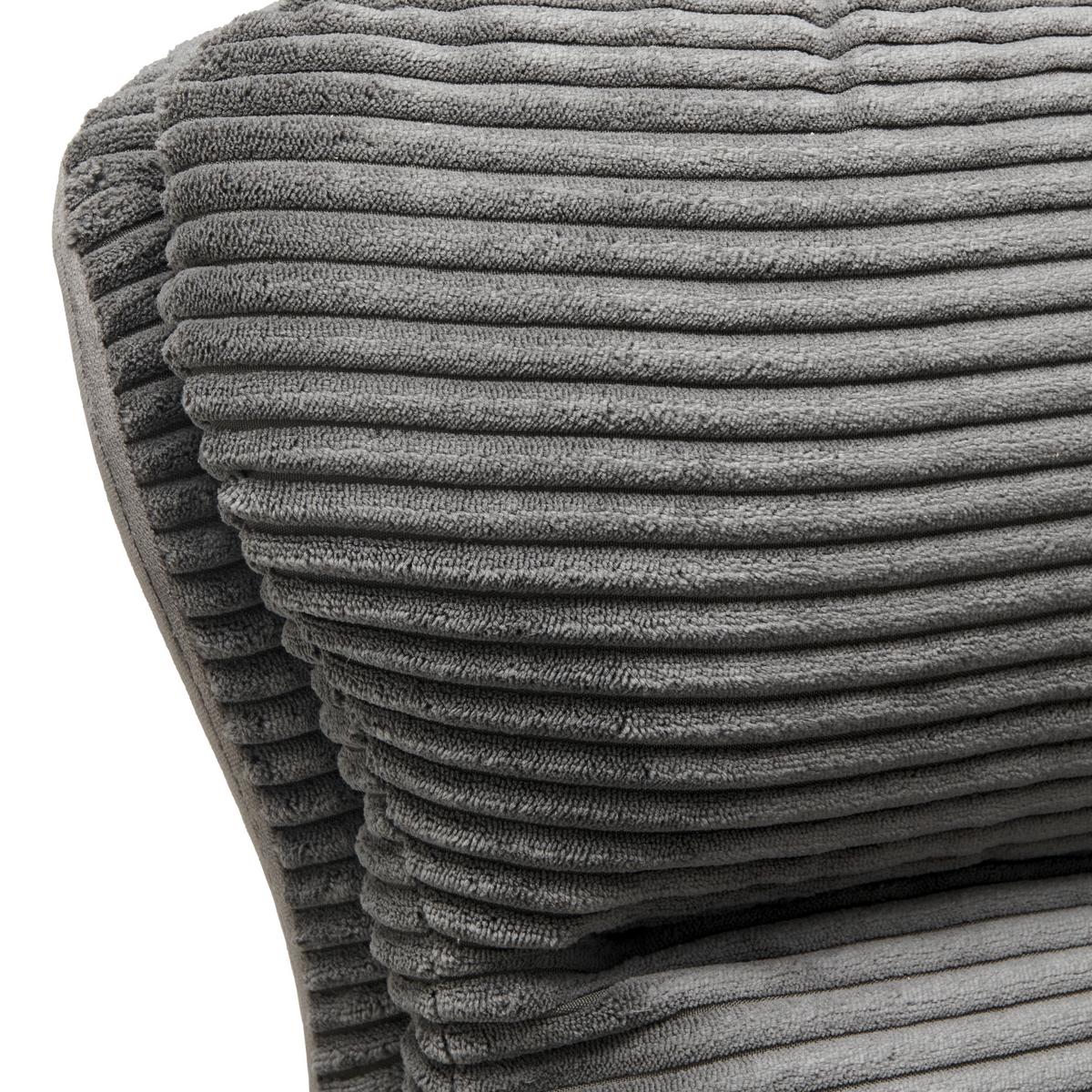 Armlehnstuhl Vanja Grau Gepolstert - Schwarz/Grau, LIFESTYLE, Textil/Metall (58/88/68cm) - MID.YOU