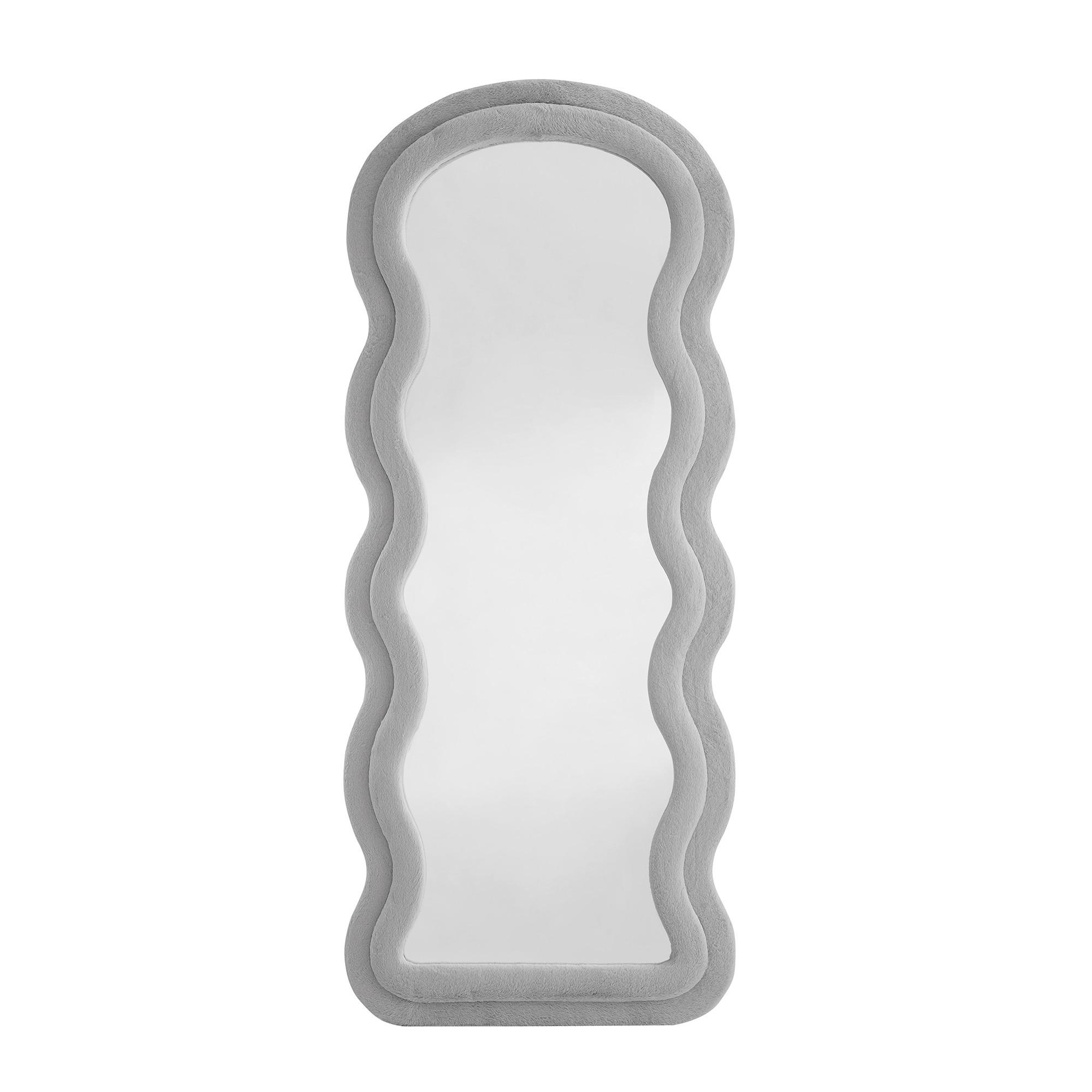 Standspiegel Hellgrau B: 70 cm - Hellgrau, Design, Glas/Holzwerkstoff (70/170/3cm) - Livetastic