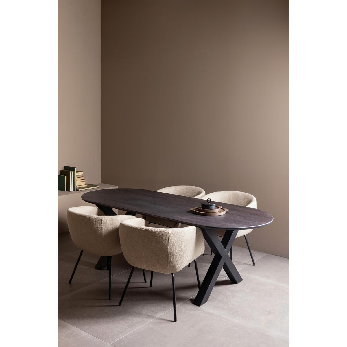 TISCHGESTELL Tablo Schwarz B: 79cm - Schwarz, MODERN, Metall (79/72/10cm) - Livetastic