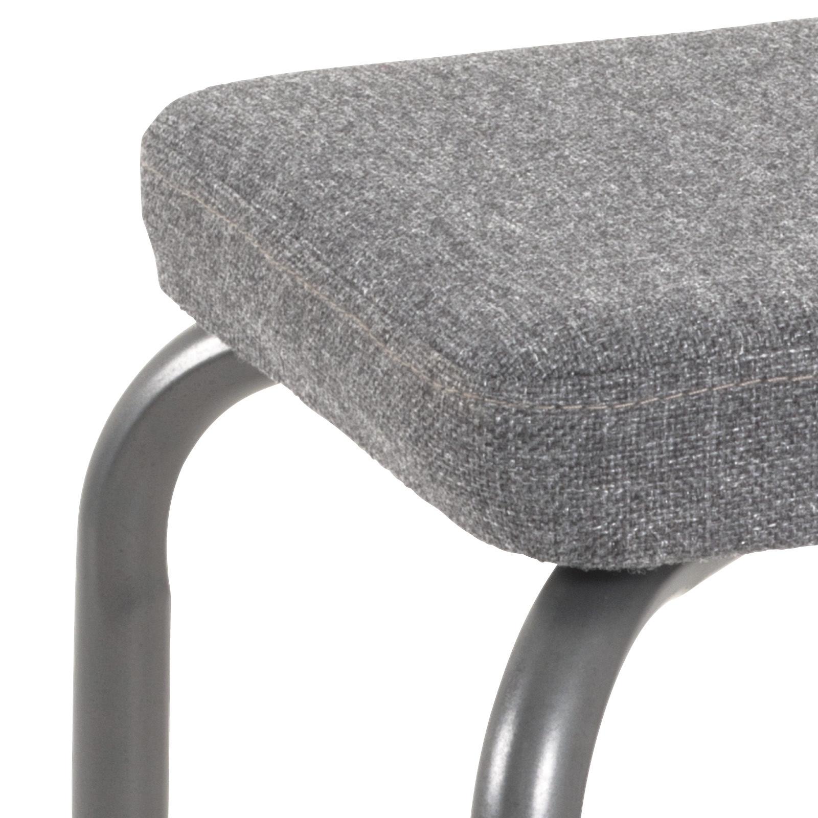 Stapelhocker Pikk Metall/ Textil Grau H: 49 cm - Anthrazit/Grau, MODERN, Textil/Metall (36/49/36cm)