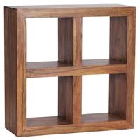 Standregal Massivholz Mumbai B 82cm, Sheesham - Sheeshamfarben, MODERN, Holz (82/82/34cm) - MID.YOU