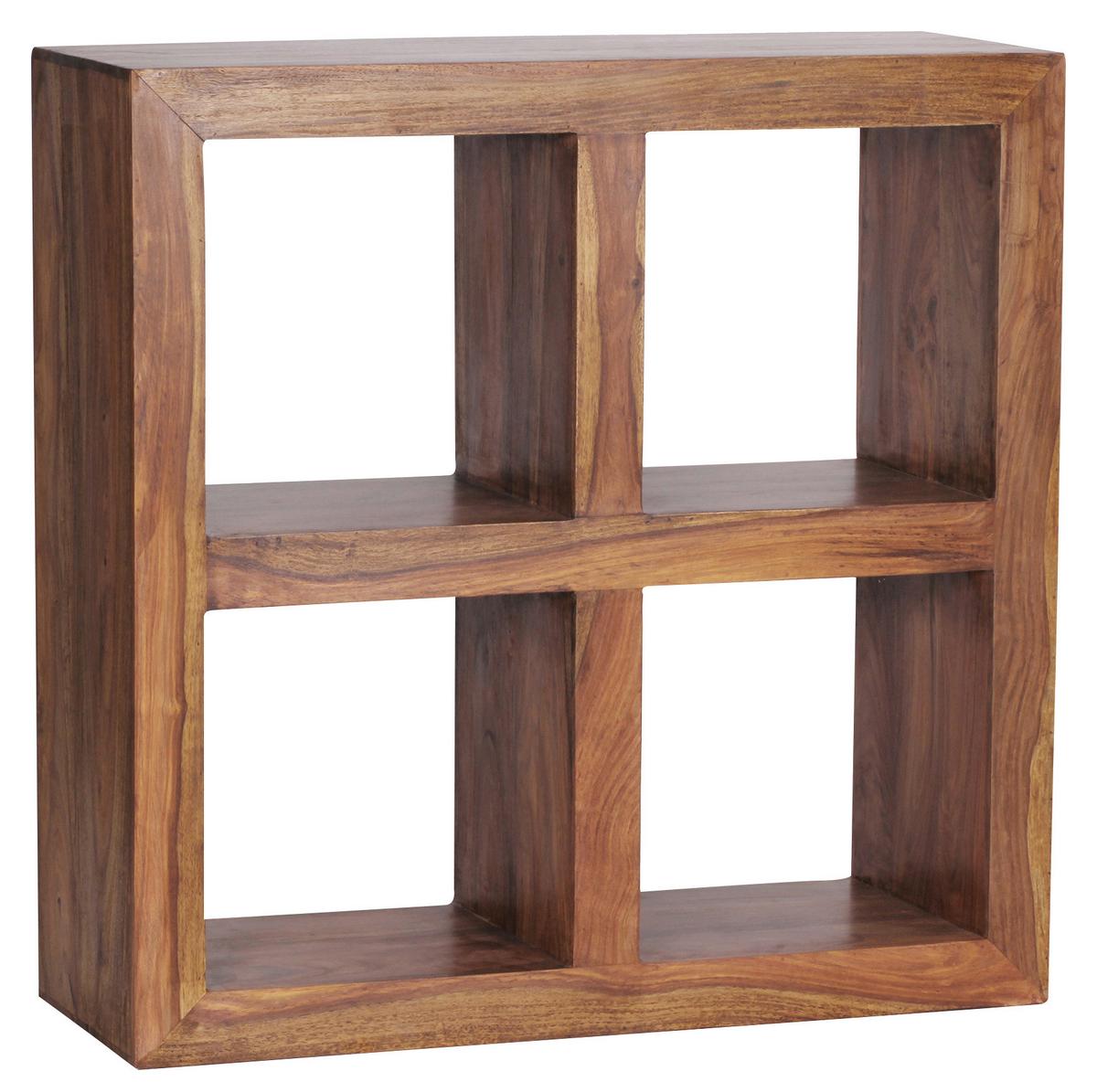 Standregal Massivholz Mumbai B 82cm, Sheesham - Sheeshamfarben, MODERN, Holz (82/82/34cm) - MID.YOU