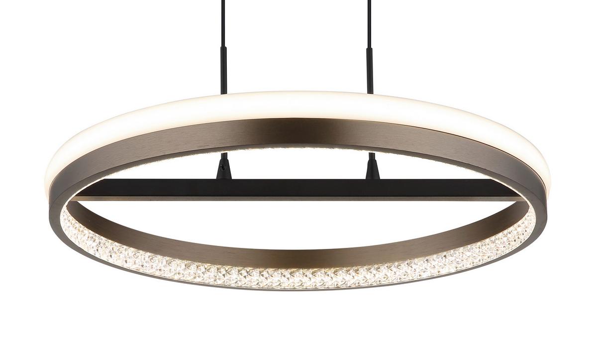 LED-Hängeleuchte 67179h - Klar/Dunkelgrau, Design, Kunststoff/Metall (39,7/150cm) - Globo
