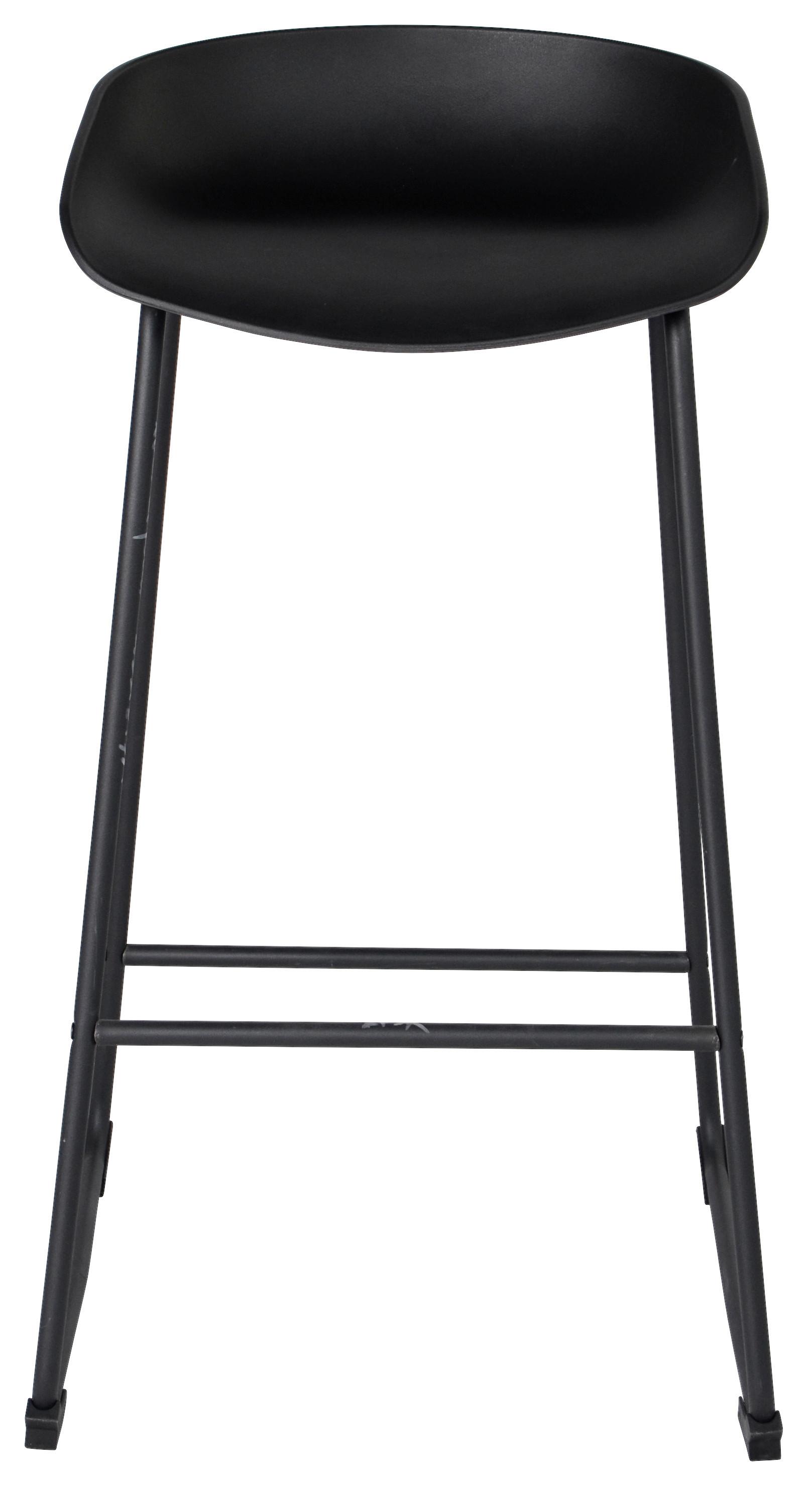 Barová židle Vegas, černá - šedá/černá, Moderní, kov/plast (43/84/45cm) - Based