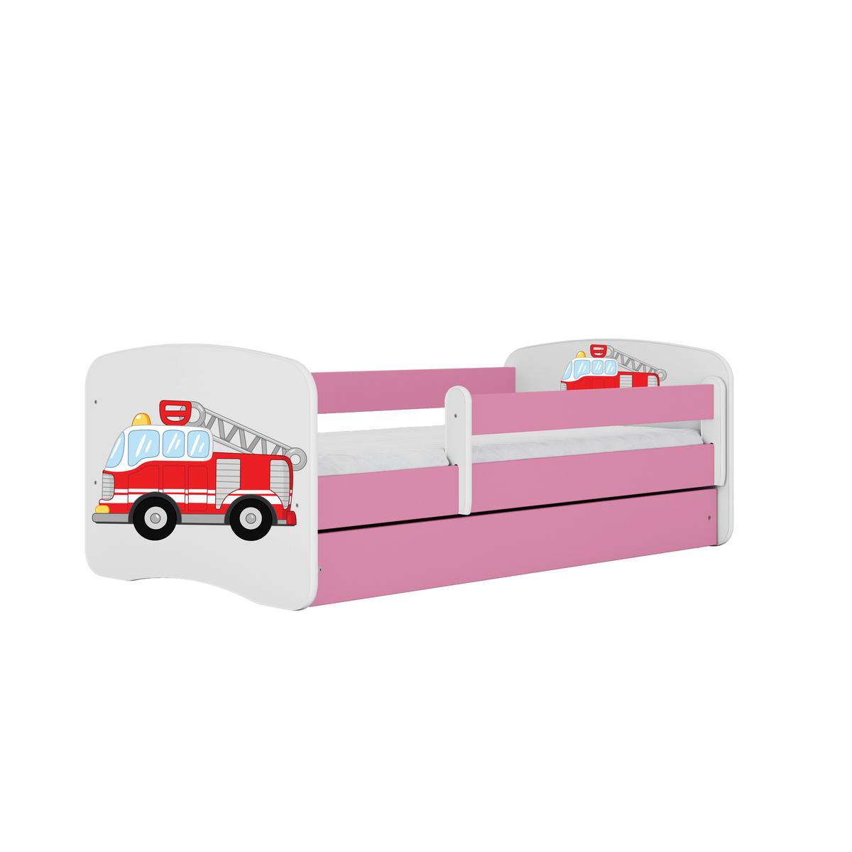 Kinder-/Juniorbett Babydreams Inkl. Matratze 80x160 - Pink/Birkefarben, MODERN, Holz/Holzwerkstoff (80/160cm) - MID.YOU