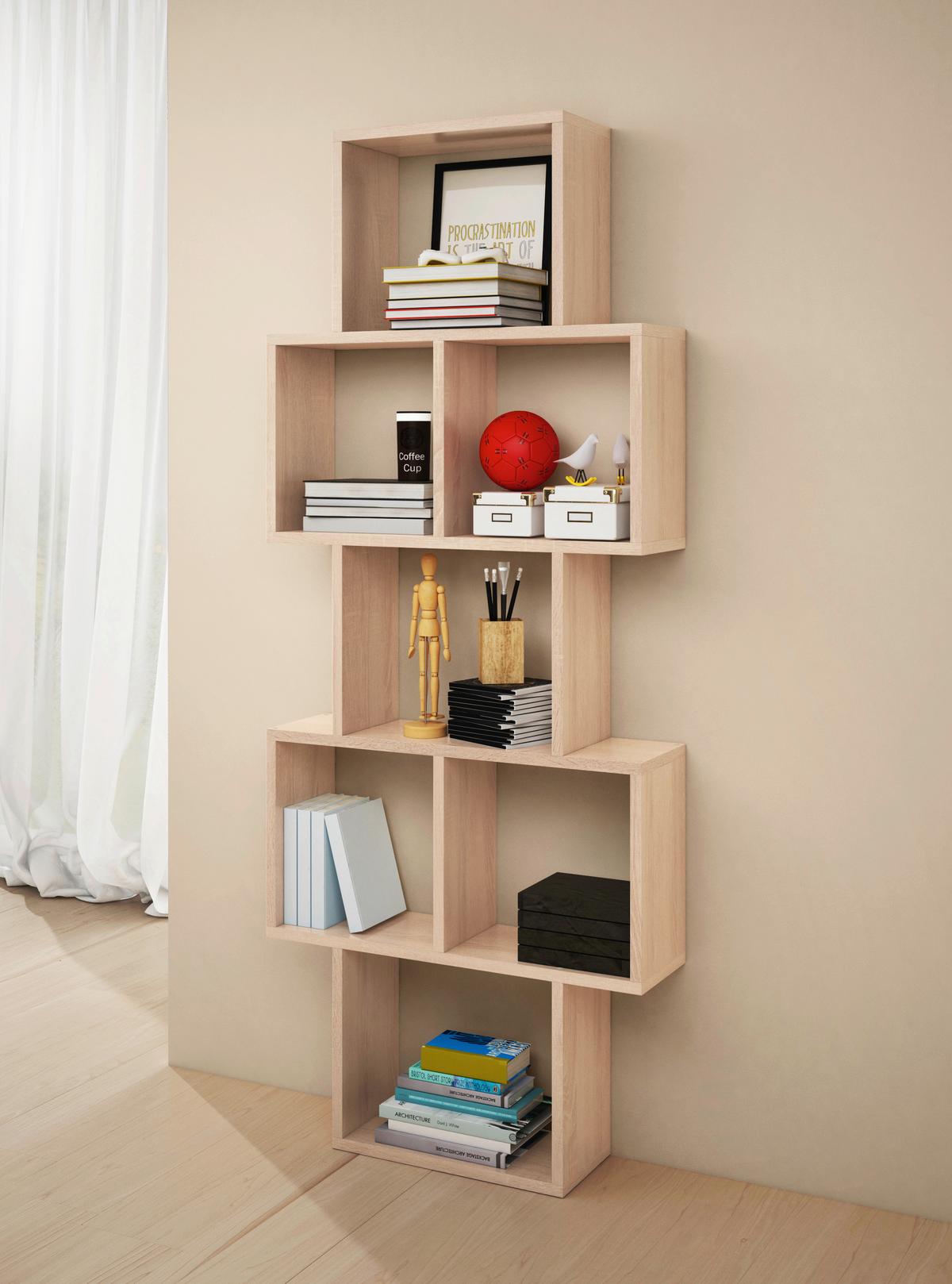 Wandregal Trio Sonoma Eiche Dekor B: 160,8cm - Sonoma Eiche, Basics, Holzwerkstoff (160,8/65/18cm)