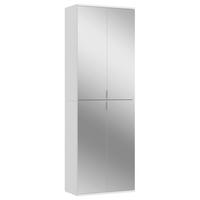 Mehrzweckschrank Projekt X Weiß Dekor BxHxT 65x193x37 cm - Schwarz/Weiß, MODERN, Glas/Holzwerkstoff (65/193/37cm) - MID.YOU