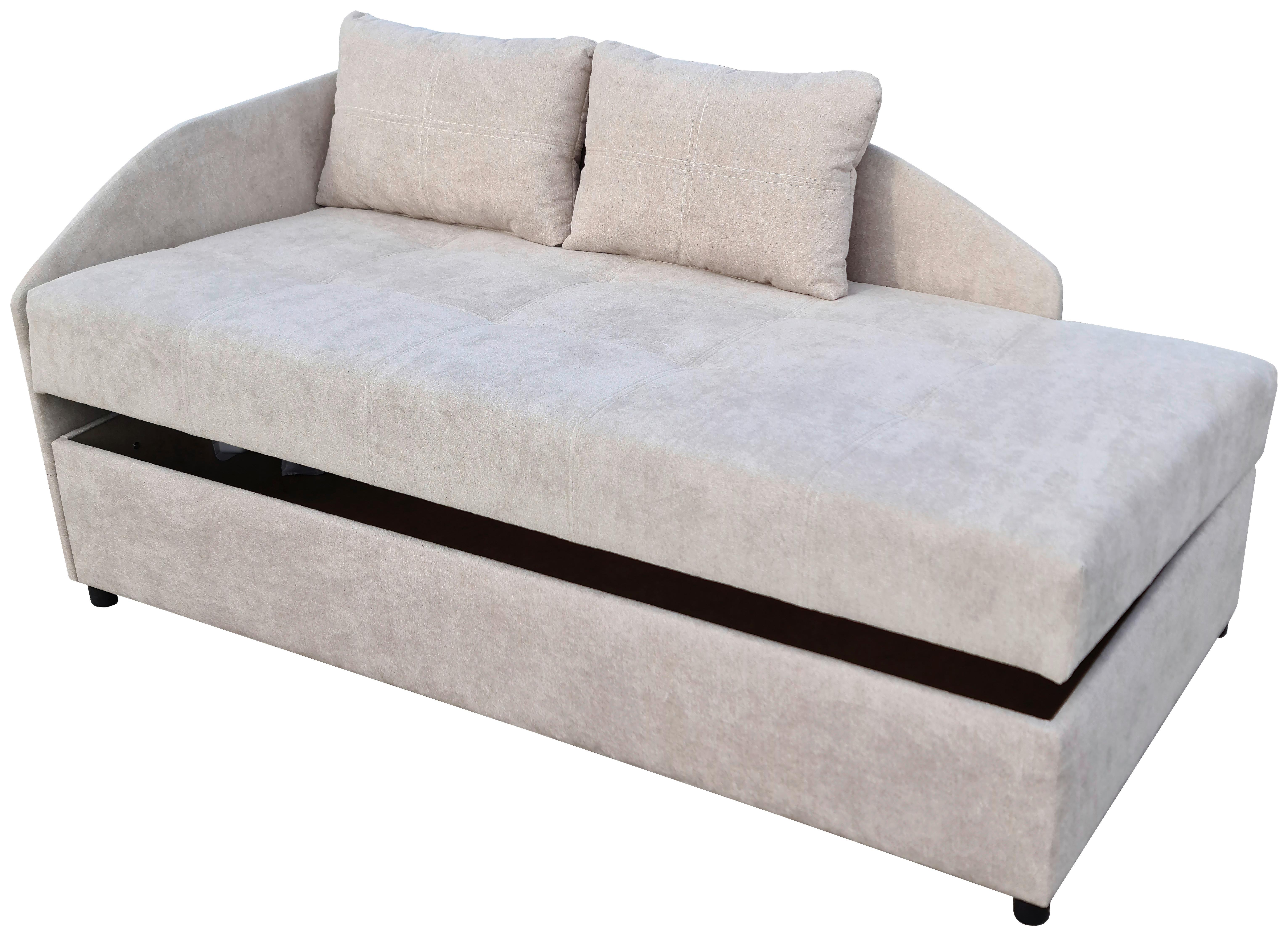 Kárpitozott Heverő Marbella 100/200 Cm - fekete/fehér, Konventionell, textil (207/107/90cm)