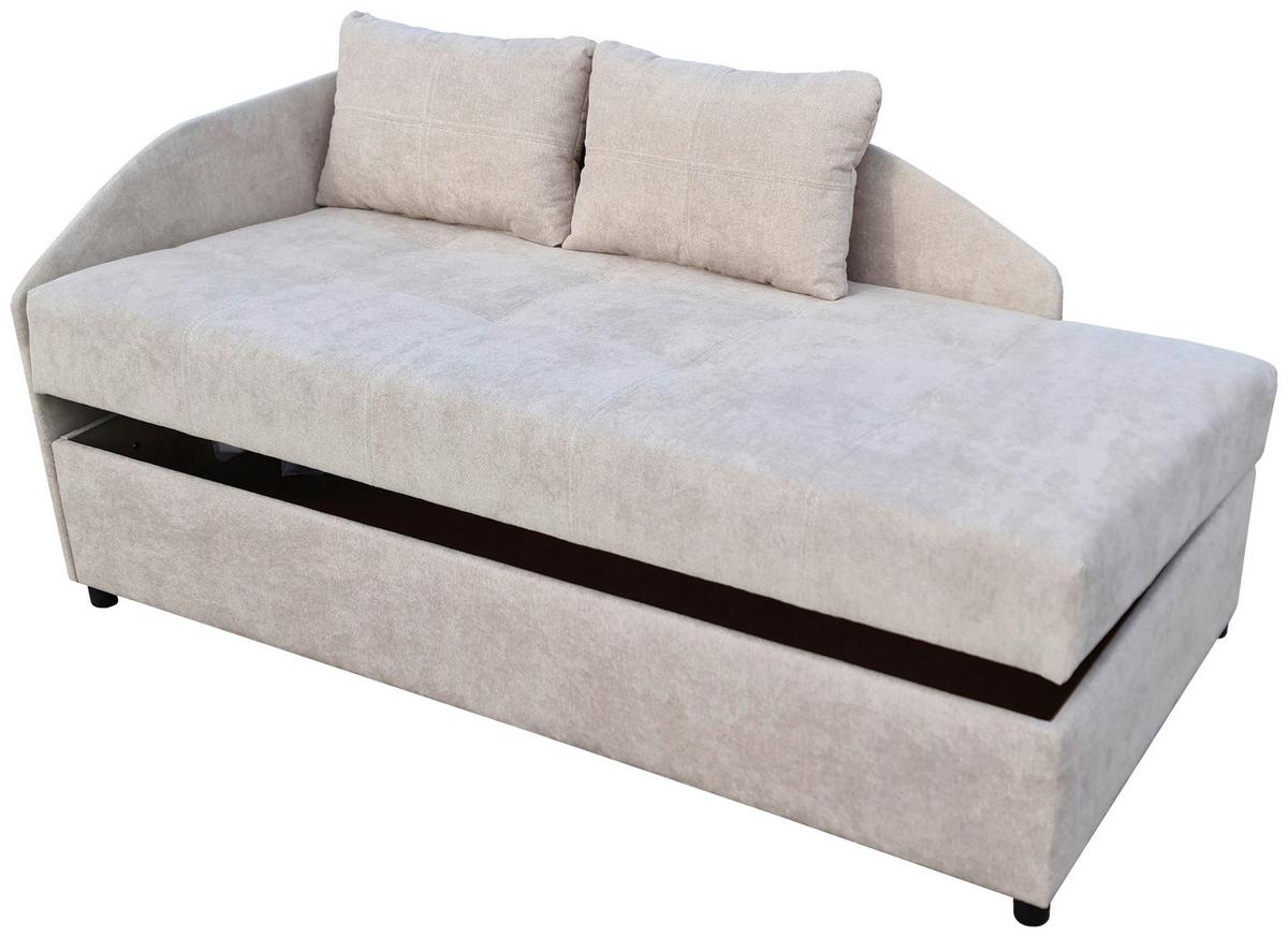 Kárpitozott Heverő Marbella 100/200 Cm - fekete/fehér, Konventionell, textil (207/107/90cm)
