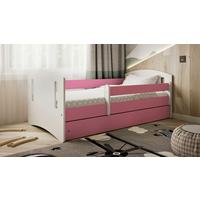 KINDER-/JUNIORBETT Classic Pink/Weiß 80x160cm - Pink/Birkefarben, MODERN, Holz/Holzwerkstoff (80/160cm) - MID.YOU