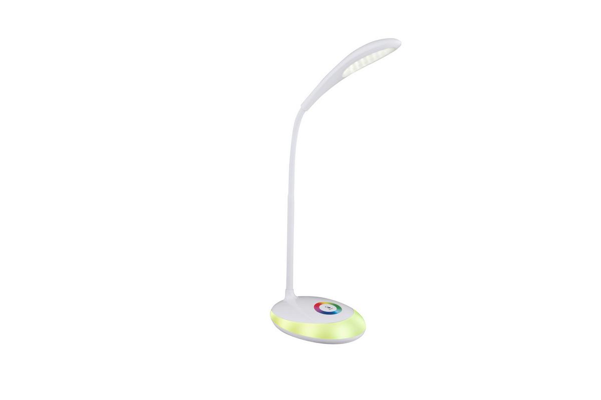 Tischlampe 58264 dimmbar Weiß - Weiß, Design, Kunststoff (30/11/48cm) - Globo