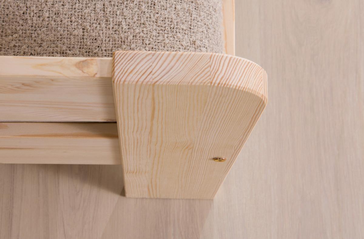 Bett Bennet Naturfarben inkl. Zubehör, 120x200 cm - Naturfarben, MODERN, Holz/Textil (120/200cm) - MID.YOU